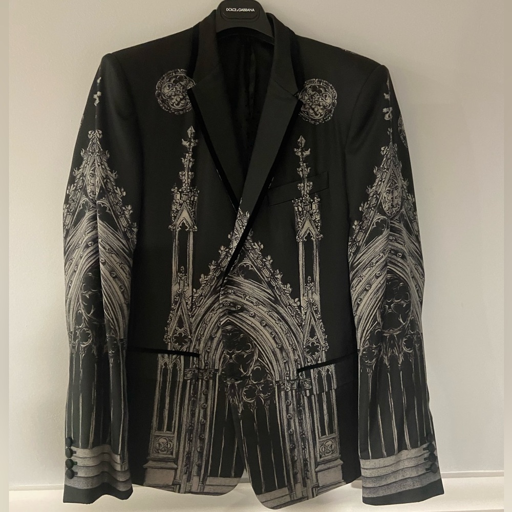 DOLCE & GABBANA Cathedral Print blazer size 40R